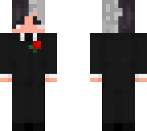 white and black haired waiter