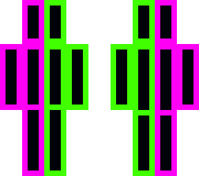glich pink green