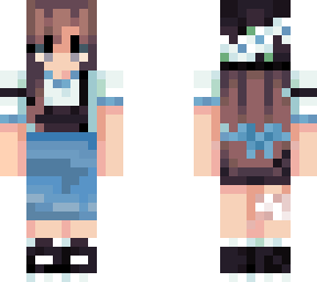 waitress overalls girl