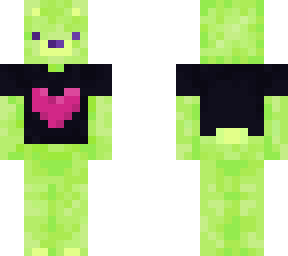 bear-lien (bear alien) with pink heart shirt