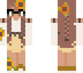 orange sunflower glasses girl
