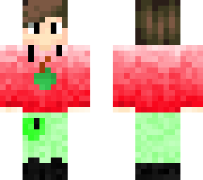 red to white apple hoodie