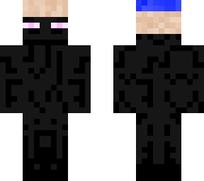 enderman in blue ushanka