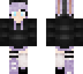 lavender and black bunny girl