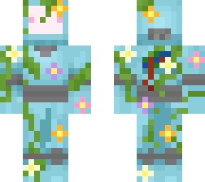 overgrown robot - blue