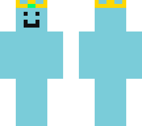 blue happy face with green gem crown :) 1.1