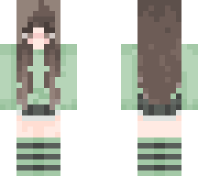brown haired girl (green)