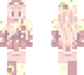 flower girl sunflower cake normal face upload skin (credits for nuggettheowl)