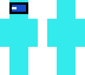 among us character (cyan colored)