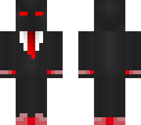 black and red suit