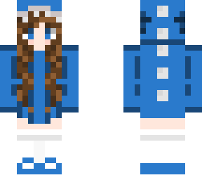 blue dino girl with brown hair 2