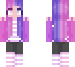 very purple and pink girl.