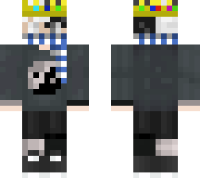 ying yang blue scarf technoblade
