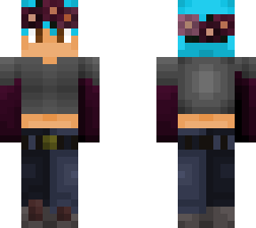 blue hair femboy
