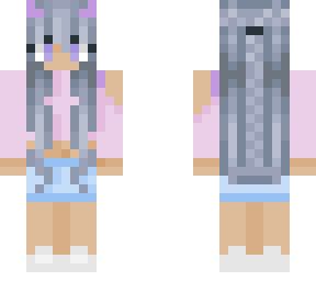 cute demon girl with white hair