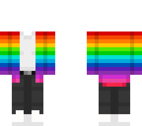 ob - pride rainbow coat w/ tshirt & jeans