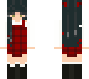 plaid mini dress with white shirt underneath