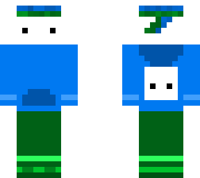 green/blue hoodie tofu with blue/green headband