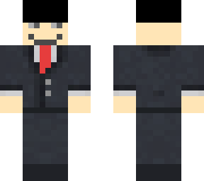 aciner with a suit