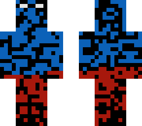 blue red black guy man thing