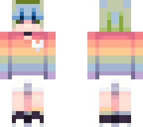 pride person with green hair