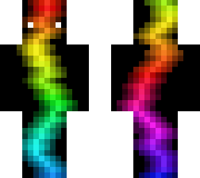 rainbow pixel man