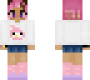 ?? gyaru my melody pink, blonde and brown hair ??