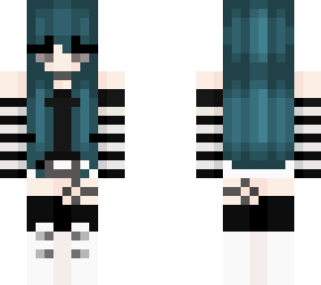 emo girl teal hair <3