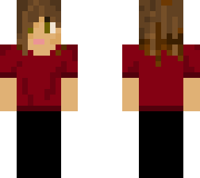 eocessa - basic girl with bordeaux red shirt