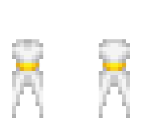 ob - silk white dress w/ gold middle