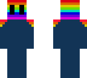 rainbow pumpkin on head