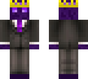 purple magma cube in suit w/ crown