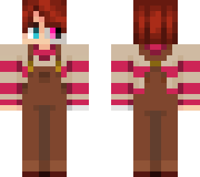 redhead half skeleton with heterochromia