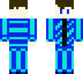 human in blue