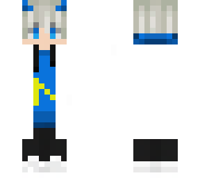 scientist skin with blue hoodie