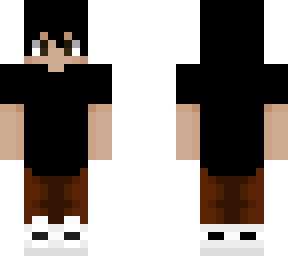 boy with brown pants and black t-shirt