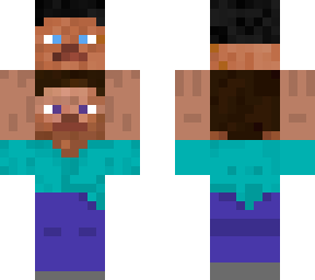steve holds the head of another steve