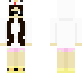 chicken hoodie w/ chick slippers (including hair)