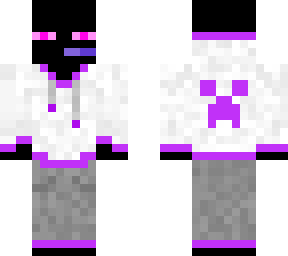 enderman gamer wearing a white hoodie
