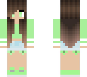 green pastel girl