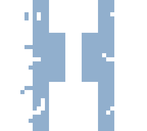 half blue half white
