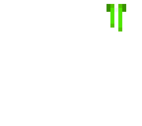 ob - green hair bow