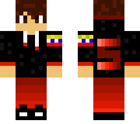 chico con pantalones rojos y chaqueta negra