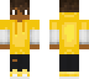 dark skinned boy w/ yellow hoodie n shoes