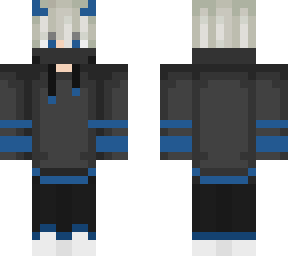 demon blue hoodie
