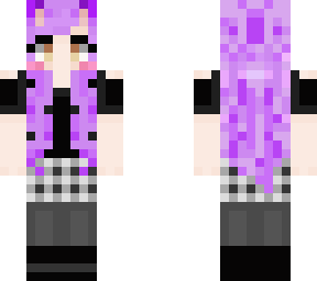 purple hair cat alternative girl