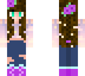 brown hair purple flower girl - final