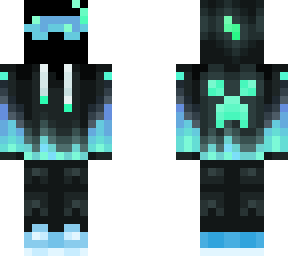 creeper hoodie + ski goggles