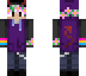 emo demon boy with flower crown pride
