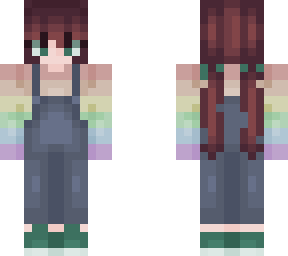 rainbow shirt with overalls